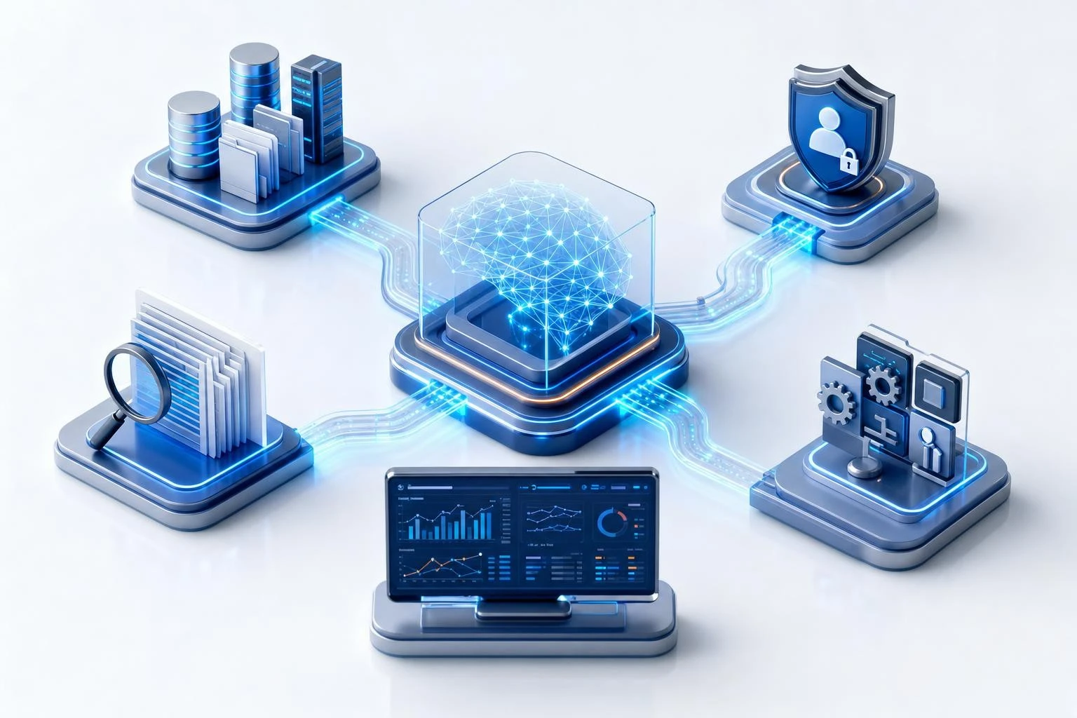 ภาพโครงสร้างองค์ประกอบของระบบ Private AI สำหรับองค์กร