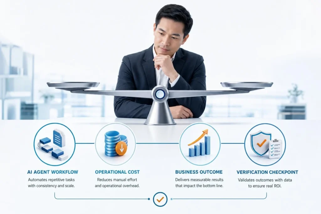 AI Agent คุ้มหรือไม่? วัด ROI จากผลลัพธ์จริง ไม่ใช่แค่เวลาที่ประหยัดได้